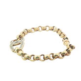 7" Pre-owned 9CT Double Horse Shoe Belcher Bracelet (15.17g)